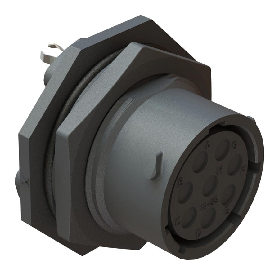 Amphenol Sine/tuchel Rts714Nd12S0332 Circular Connector, 12Pos, Rcpt, Jam Nut