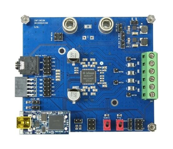 Infineon Evalaudioma12040Ptobo1 Eval Board, Audio Power Amp - Class D