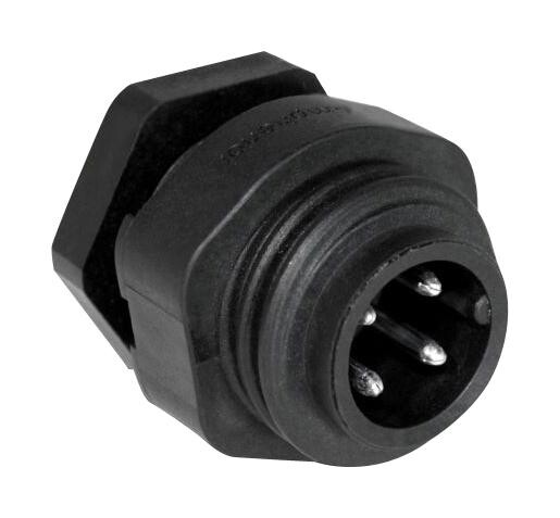 Amphenol Sine/tuchel C016 10P003 810 12 Circular Conn, Rcpt, 3+Pe Pos, Jam Nut