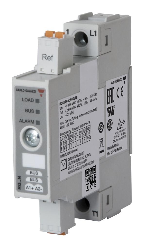 Carlo Gavazzi Rgs1A60D50Ken Solid State Relay, Spst, 50A, 42-600Vac