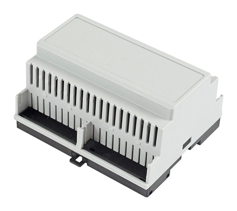 Hammond 1597Din6Gy Enclosure, Din Rail, Polycarbonate, Grey
