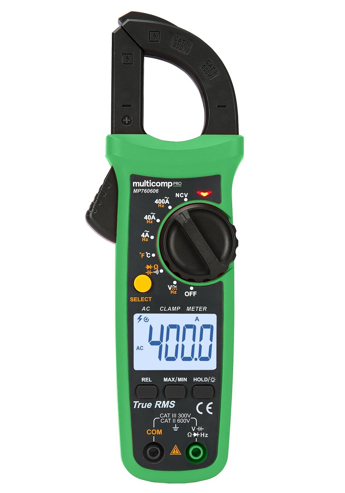 Multicomp Pro Mp760606 Dig Clamp Multimeter, 4000 Count, 400A