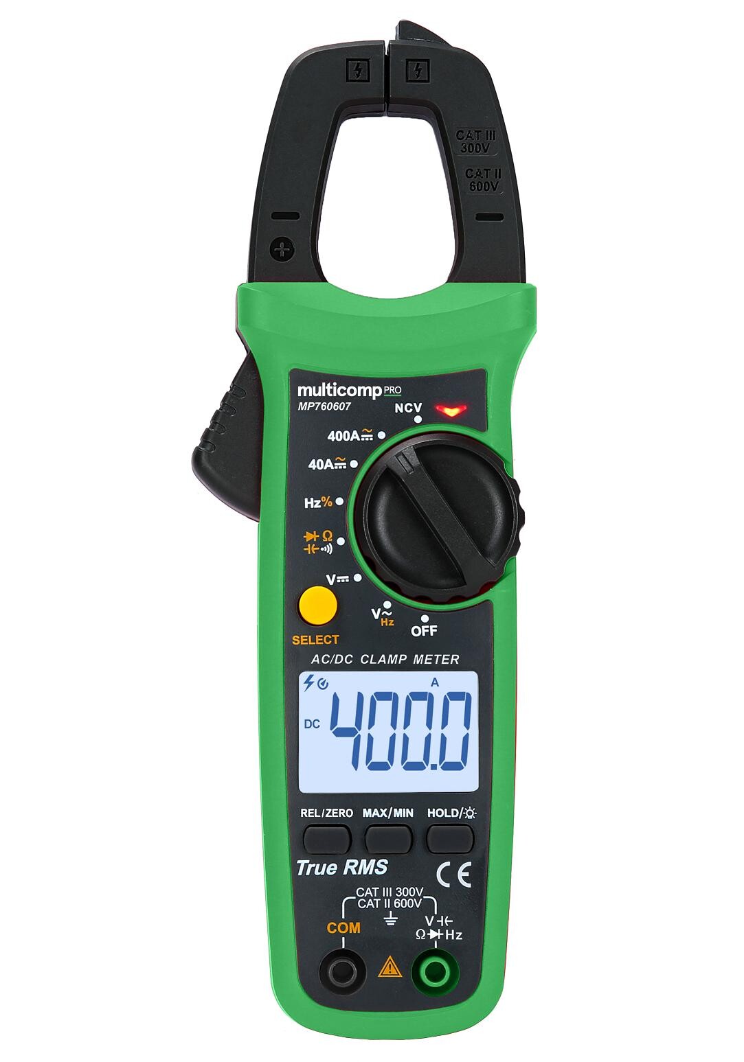 Multicomp Pro Mp760607 Dig Clamp Multimeter, 4000 Count, 400A