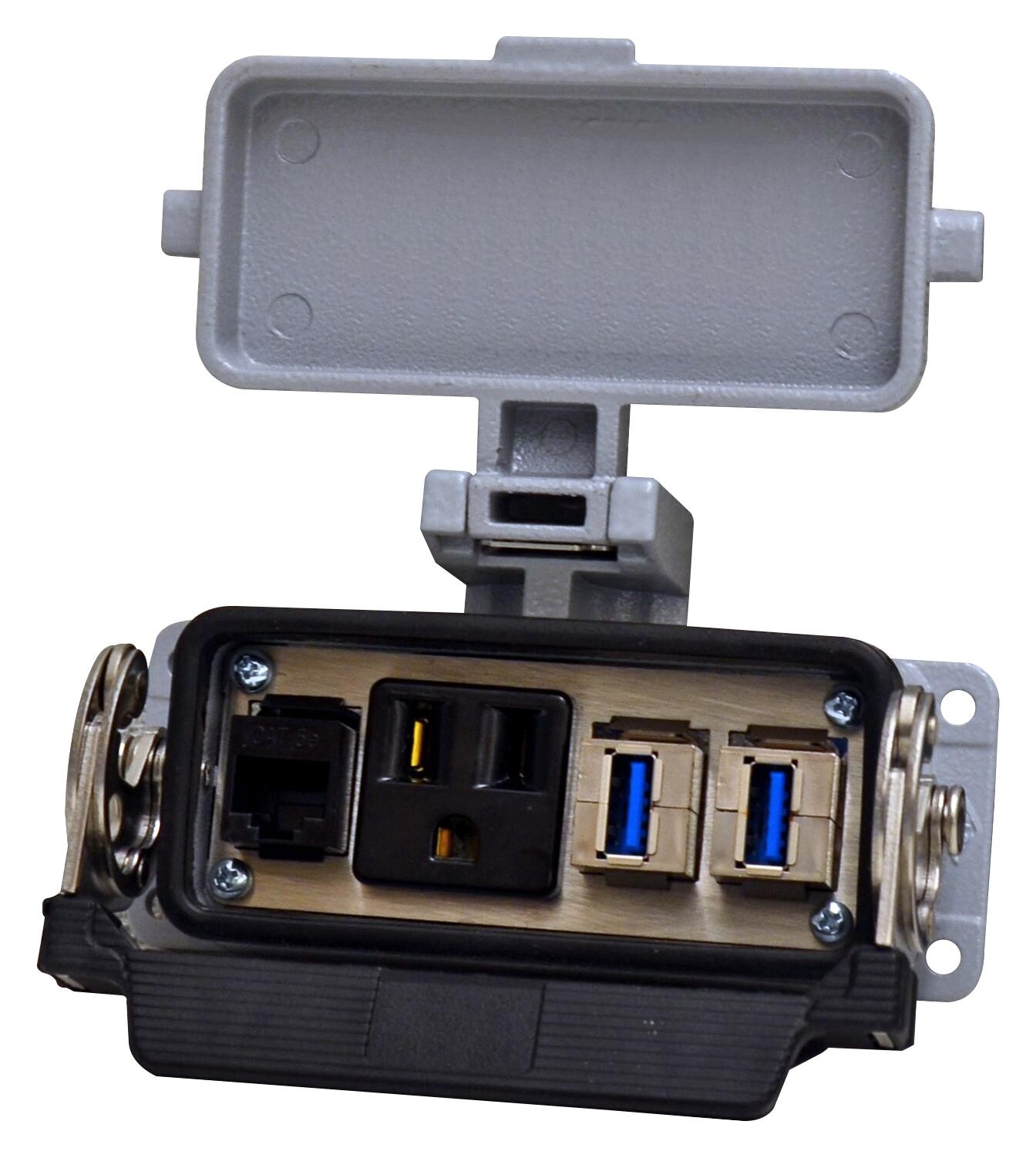 Wago 8000-0100/1000-0355 Metal Enclosure, 3Port, Cat 5E Enet