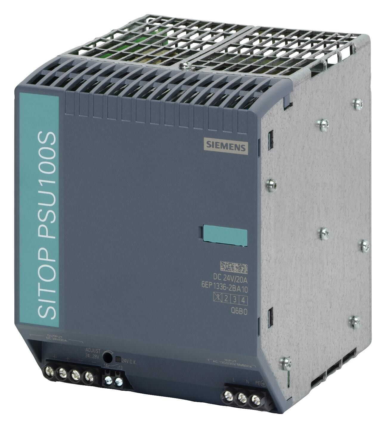 Siemens 6Ep1336-2Ba10 Power Supply, Ac-Dc, 24V, 20A