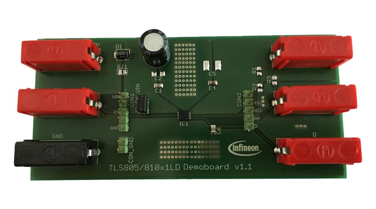 Infineon Tls810D1Ldv33Boardtobo1 Demo Brd, 0.1A, Low Dropout Linear Reg