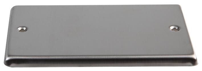 Volex Accessories Vx9996Ss Blank Plate, 2G, Round Edge S/steel