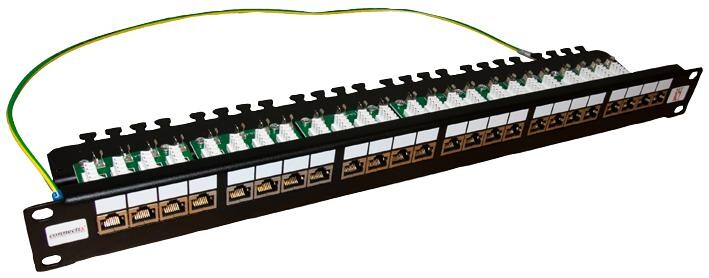 Connectix Cabling Systems 009-002-001-40 Patch Panel, 24Port, 1U, Cat6A