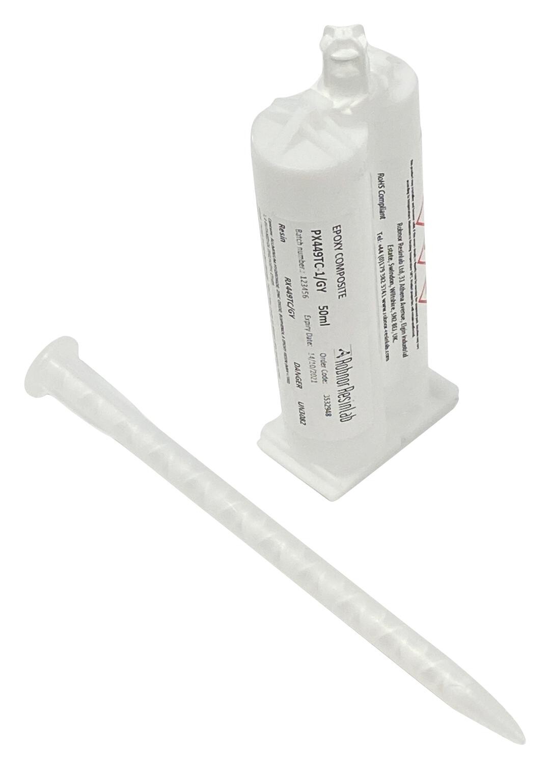 Robnor Px449Tc-1/gy/050Tc Potting Compound, Cartridge, Grey, 50Ml