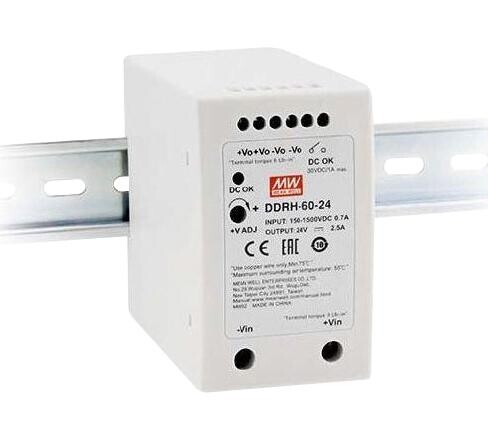 Mean Well Ddrh-60-24 Dc-Dc Converter, 24V, 2.5A