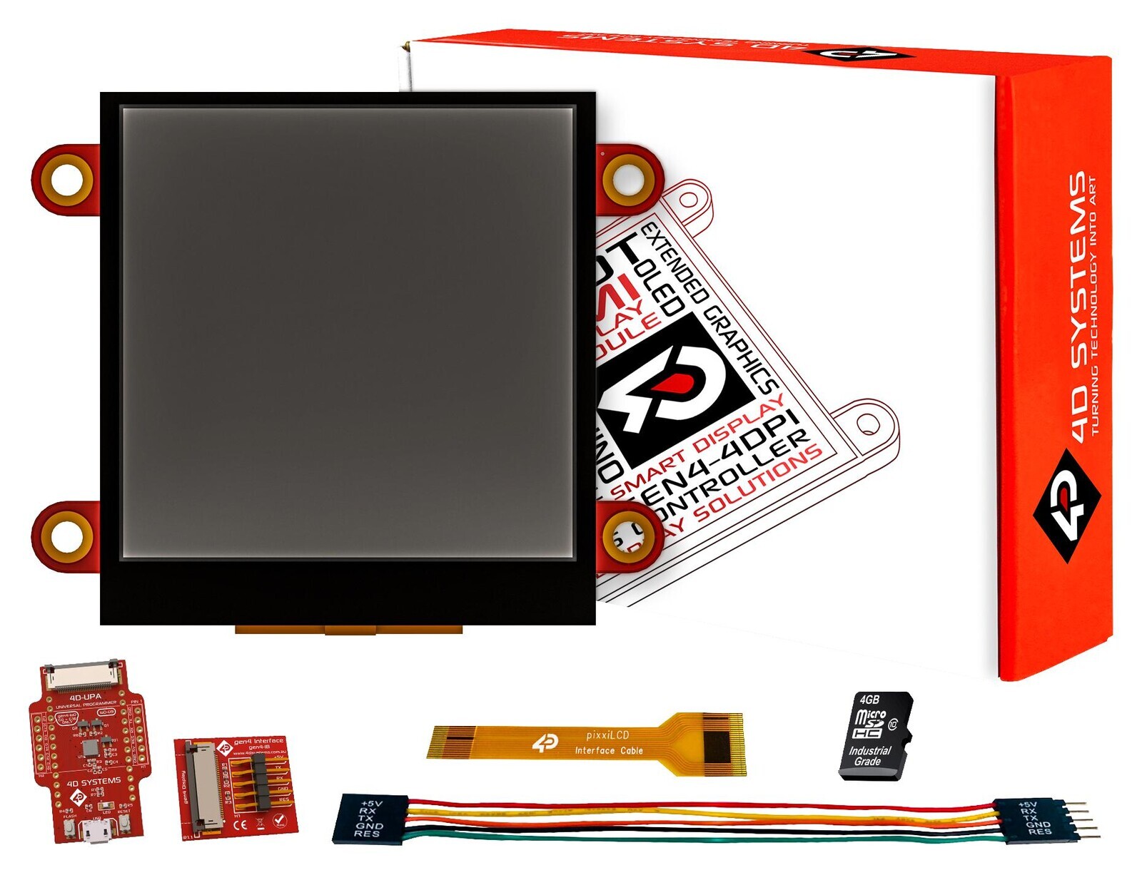 4D Systems Sk-Pixxilcd-25P4-Ctp Starter Kit, 2.5