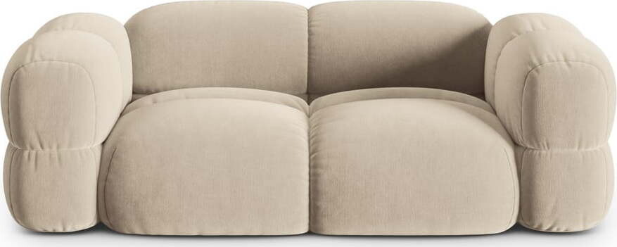 Béžová sametová pohovka 210 cm Loretto – Cosmopolitan Design