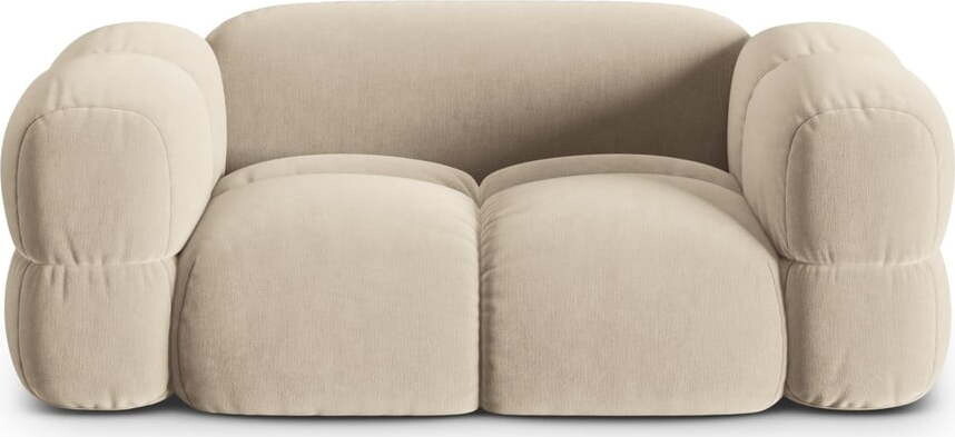 Béžová sametová pohovka 180 cm Loretto – Cosmopolitan Design