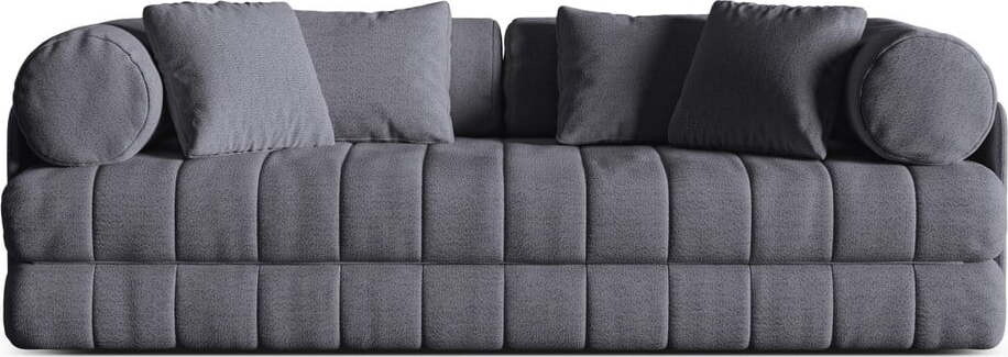 Tmavě šedá rozkládací pohovka z textilie bouclé 206 cm Kemi – Cosmopolitan Design