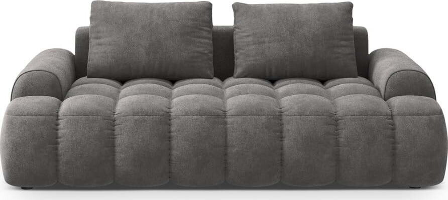 Šedá sametová pohovka 200 cm Linz – Cosmopolitan Design