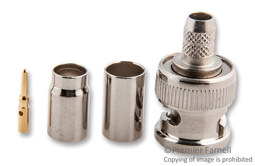 Amphenol Rf 031-5900 Rf/coaxial Bnc Plug Str 50 Ohm Crimp/sldr