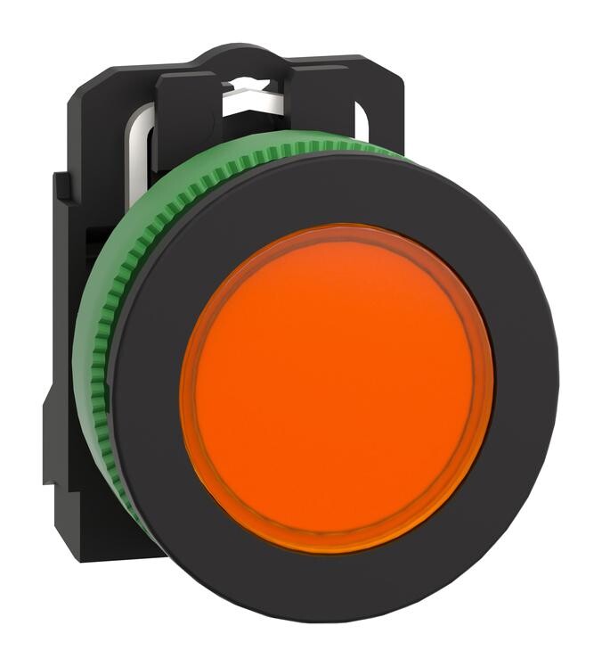 Schneider Electric Xb5Fvg5. Pilot Light, Orange, 30.5Mm, 120Vac