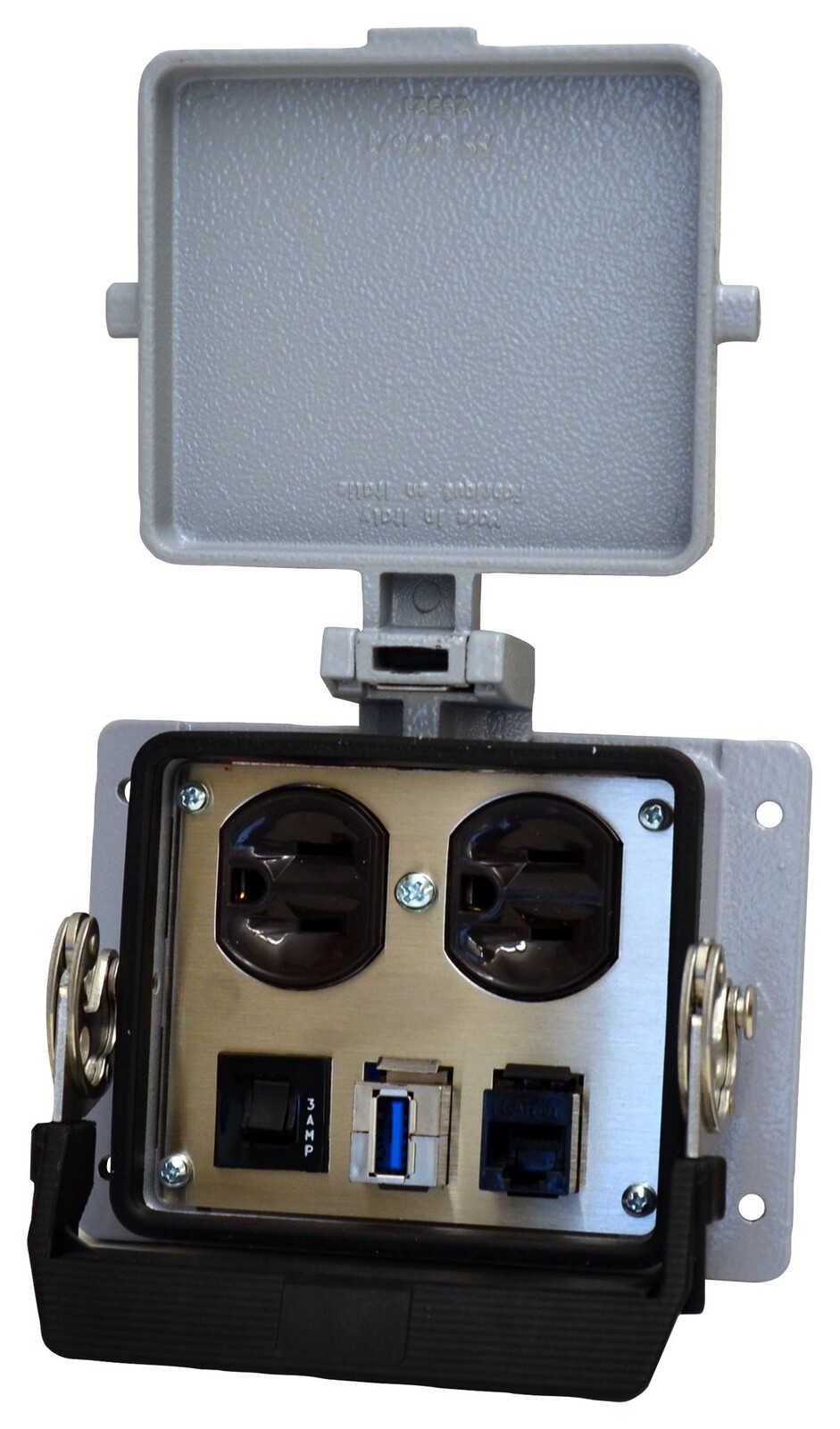 Wago 8000-0100/1000-0357 Metal Enclosure, 2Port, Cat 5E Enet