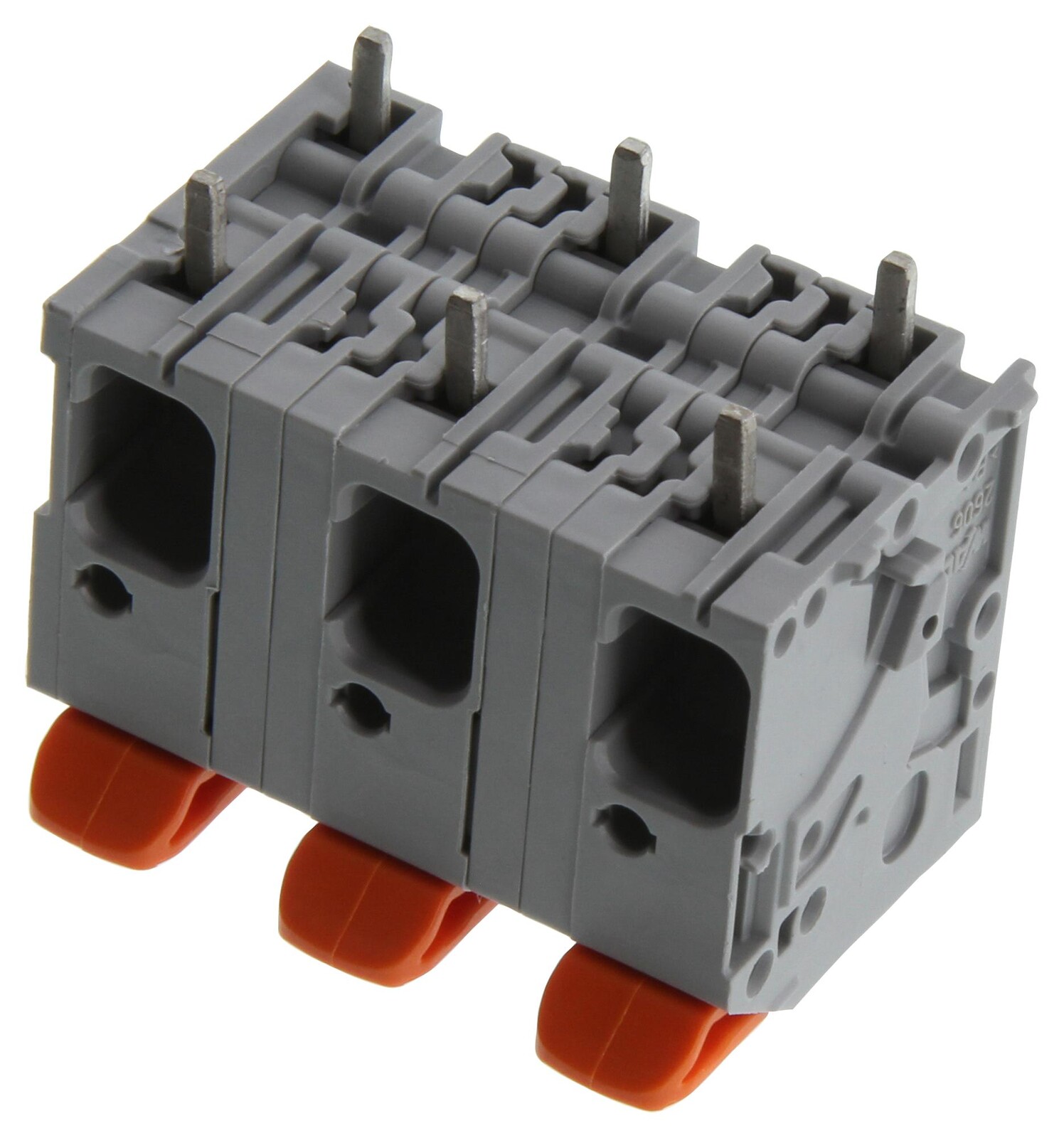 Wago 2606-1353 Terminal Block, Wtb, 3Pos, 24-8Awg