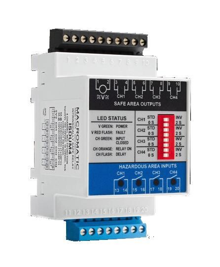 Macromatic Controls Isdum4 Safety Relay, 102-132Vac/10-125Vdc/screw