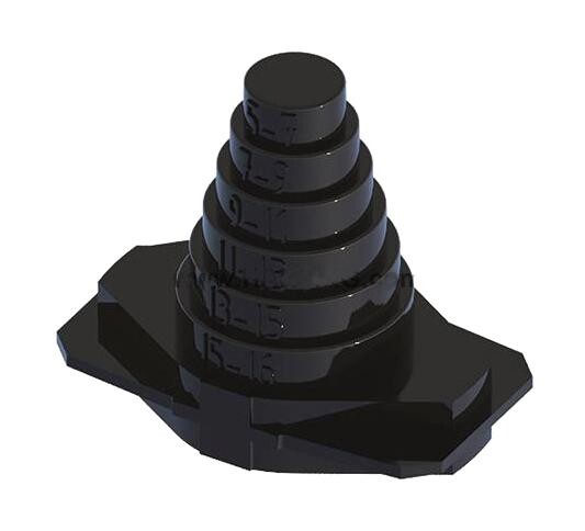 Harting 09140008200 Cable Seal, 5-16Mm, Flexbox, Black