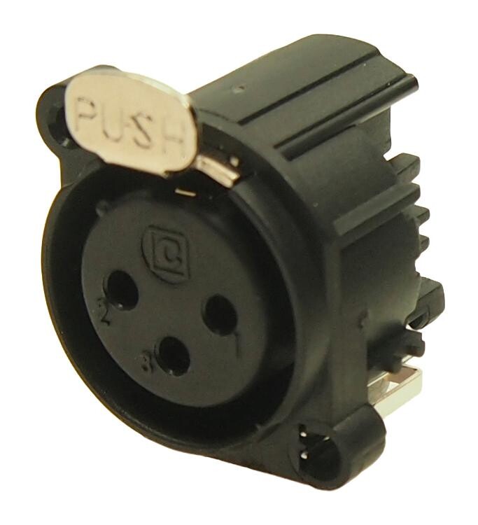 Cliff Electronic Components Cp300297 Xlr Connector, R/a Rcpt, 3Pos, Pcb