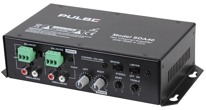 Pulse Sda40 Stereo Amplifier, Compact, 2 X 20W, Uk