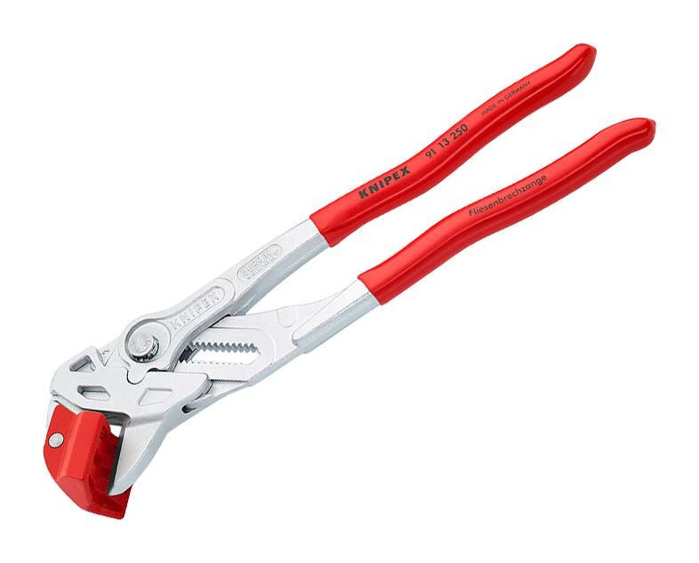 Knipex 91 13 250 Tile Breaking Plier, 250Mm, Chrome