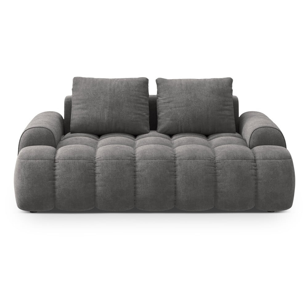 Šedá sametová pohovka 175 cm Linz – Cosmopolitan Design