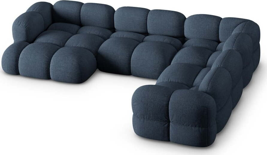 Tmavě modrá rohová pohovka (pravý roh/do 