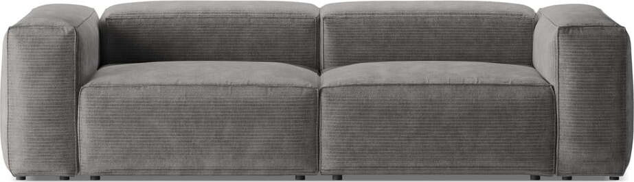 Světle šedá manšestrová pohovka 264 cm Bergano – Cosmopolitan Design