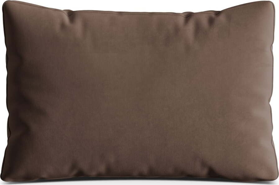 Hnědý sametový polštář na gauč Kemi – Cosmopolitan Design