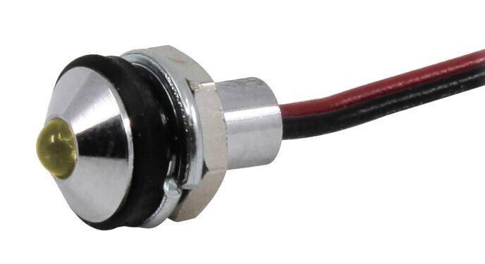 Vcc / Visual Communications Company Cd-1-2701-9908-I Led Panel Indicator, 6Mm, Yel, 12Vdc