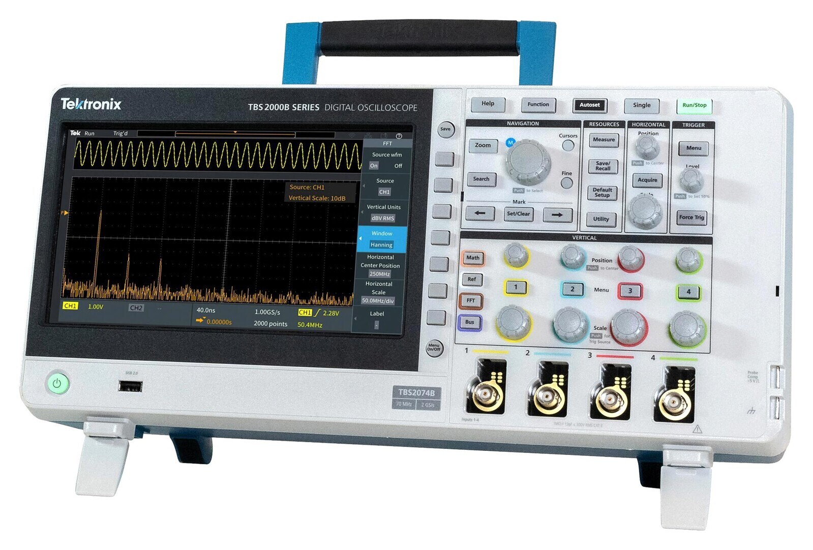 Tektronix Tbs2104B Dso, 4Ch, 100Mhz, 2Gsps, 5Mpts