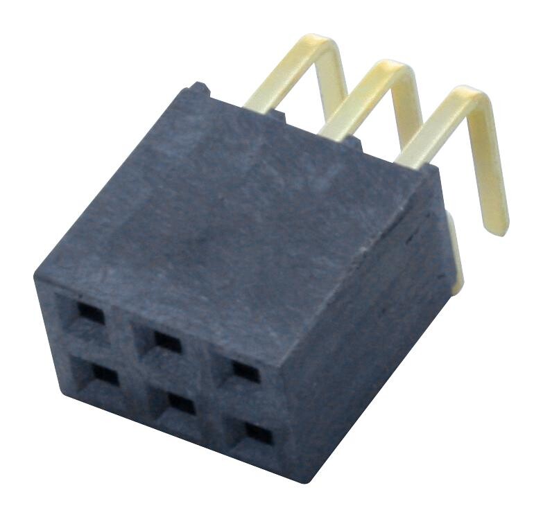 Samtec Ssw-103-02-G-D-Ra Receptacle, 2.54Mm, R/a Dual, 6Way