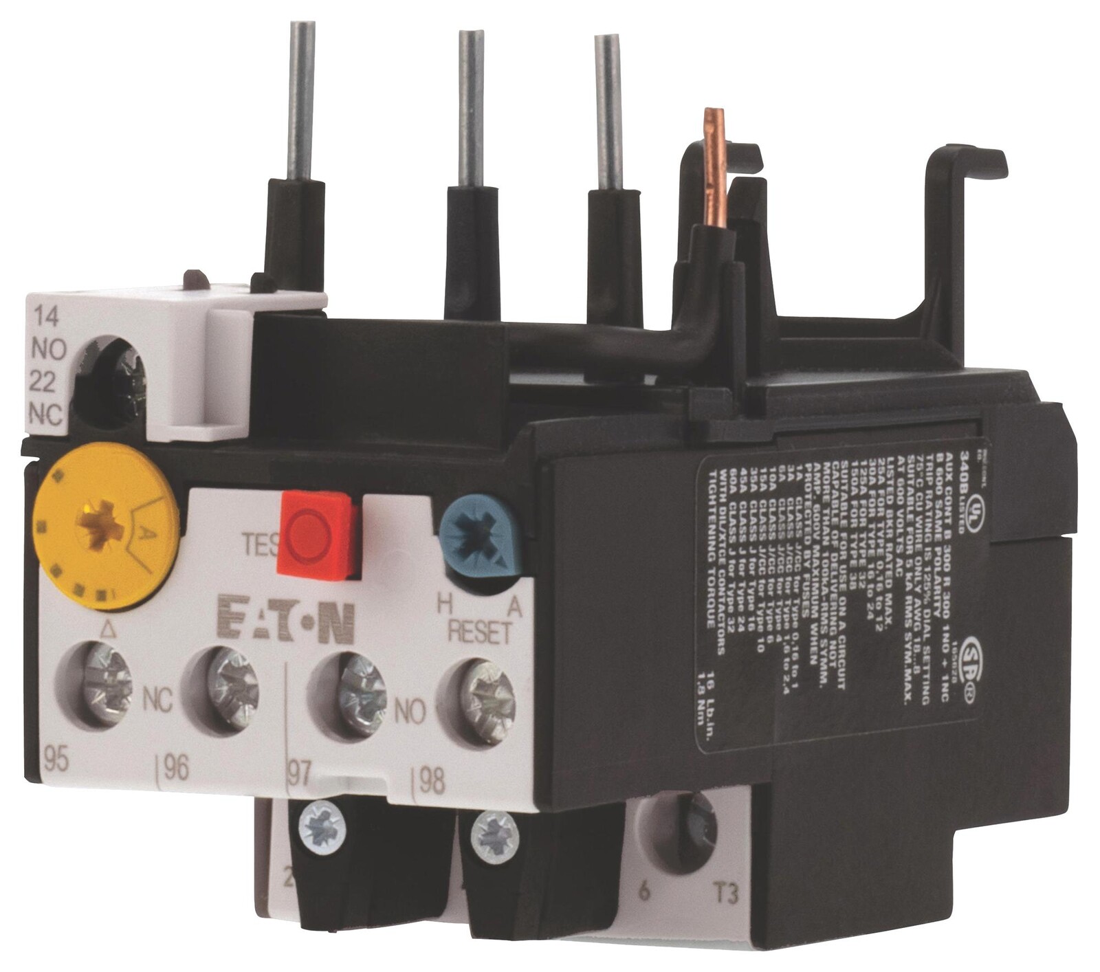 Eaton Moeller Zb32-1 Thermal Overload Relay, 0.6A-1A