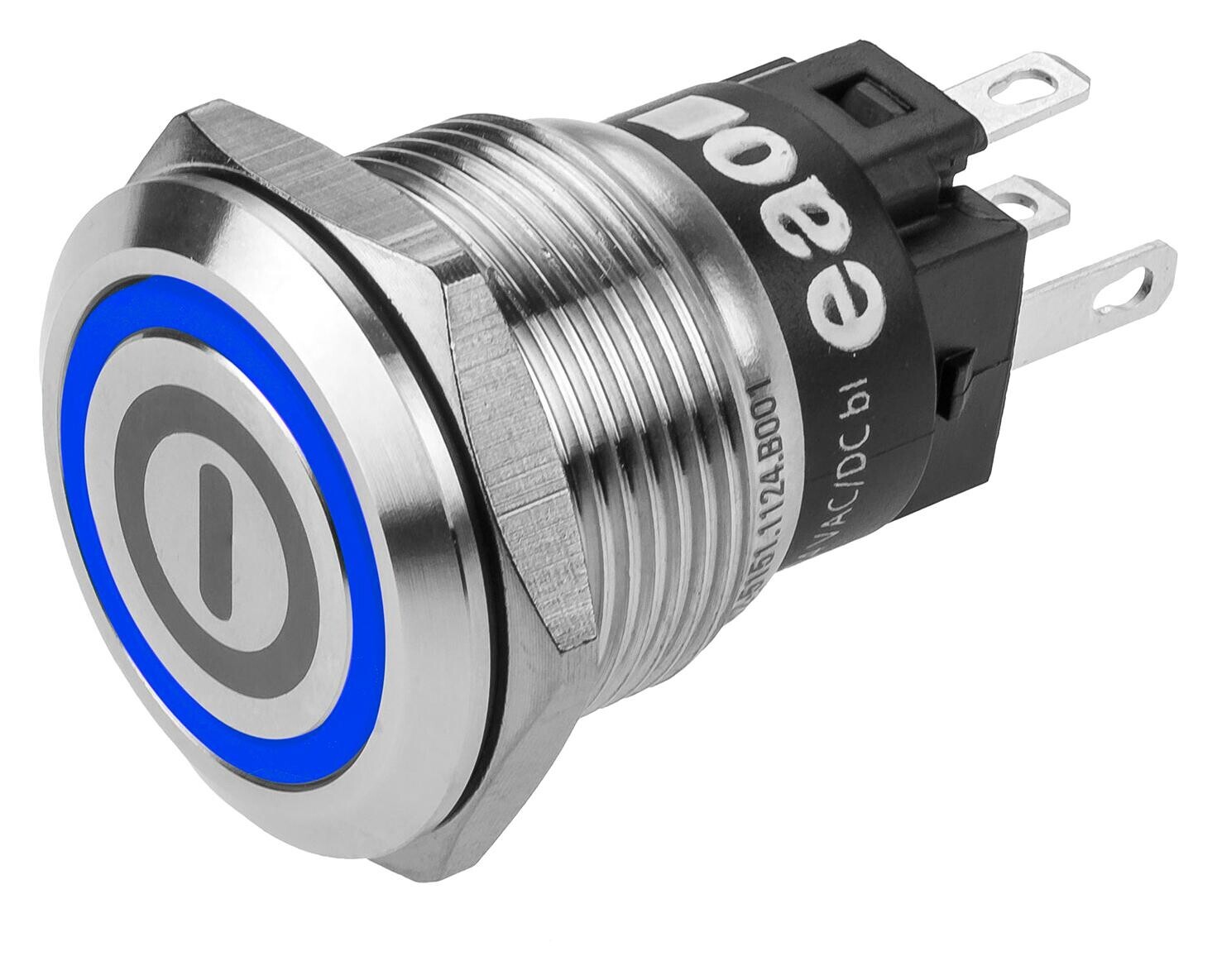 Eao 82-5151.1123.b001 Anti Vandal Sw, Spdt, 3A/240V, 19Mm, Blu