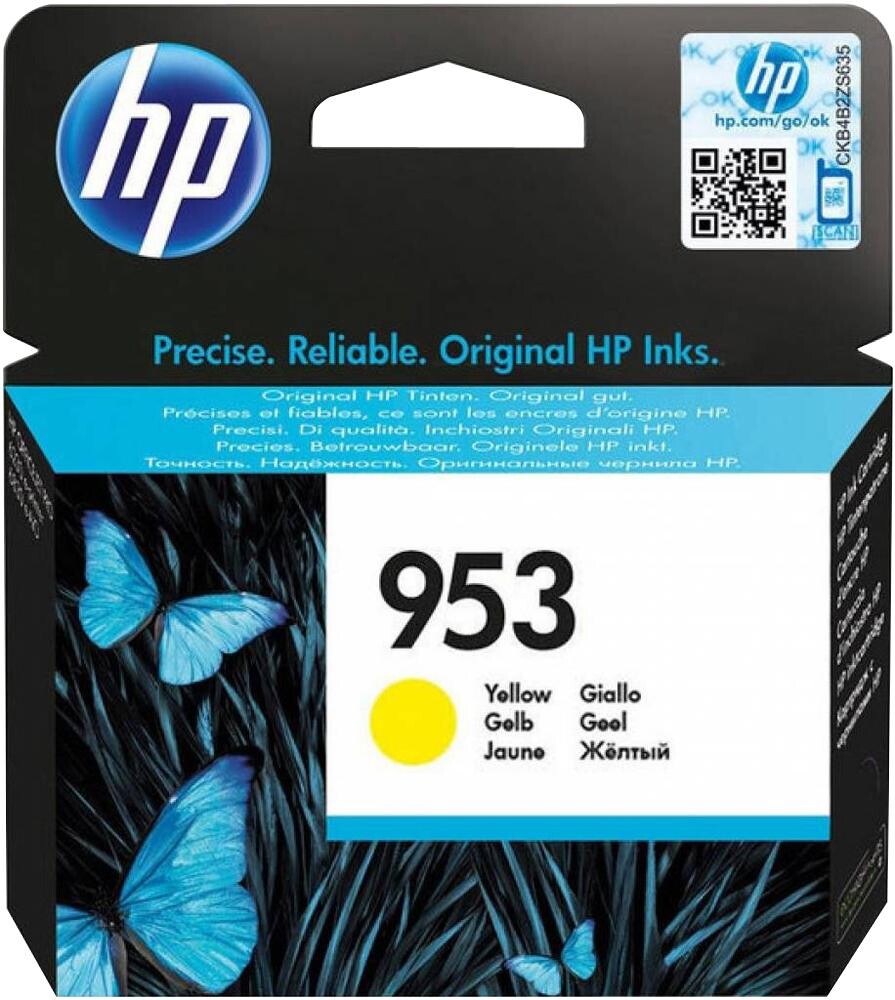 Hewlett Packard F6U14Ae Ink Cartridge, Original, Yellow, Hp