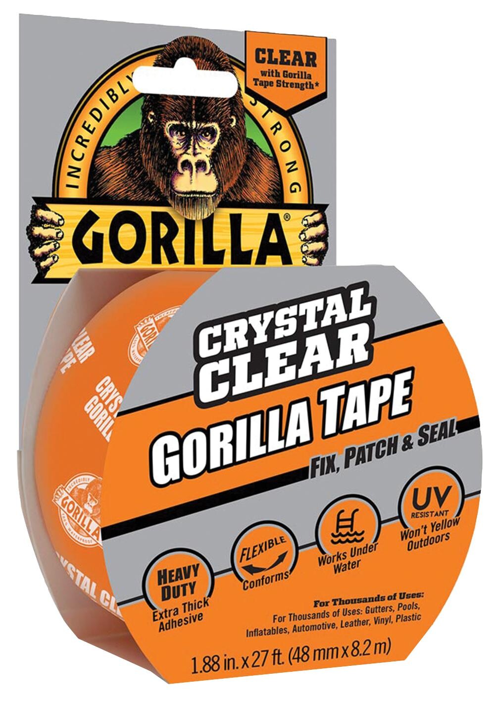 Gorilla 3044701 Repair Tape, Clear, 48Mm X 8.2M