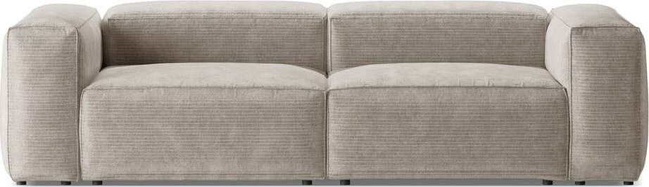 Béžová manšestrová pohovka 264 cm Bergano – Cosmopolitan Design