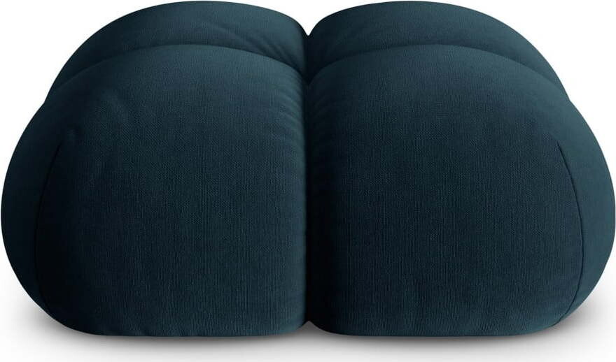 Tmavě modrá sametová podnožka Loretto – Cosmopolitan Design