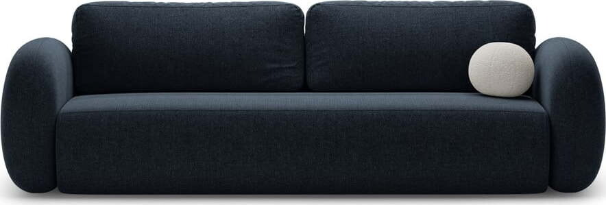 Tmavě modrá žinylková rozkládací/s úložným prostorem pohovka 262 cm Tonale – Cosmopolitan Design