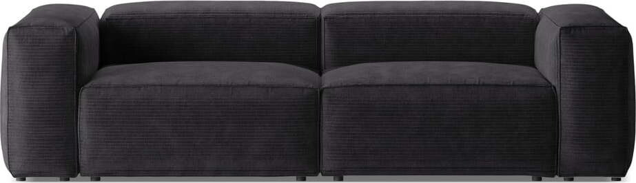 Tmavě šedá manšestrová pohovka 264 cm Bergano – Cosmopolitan Design