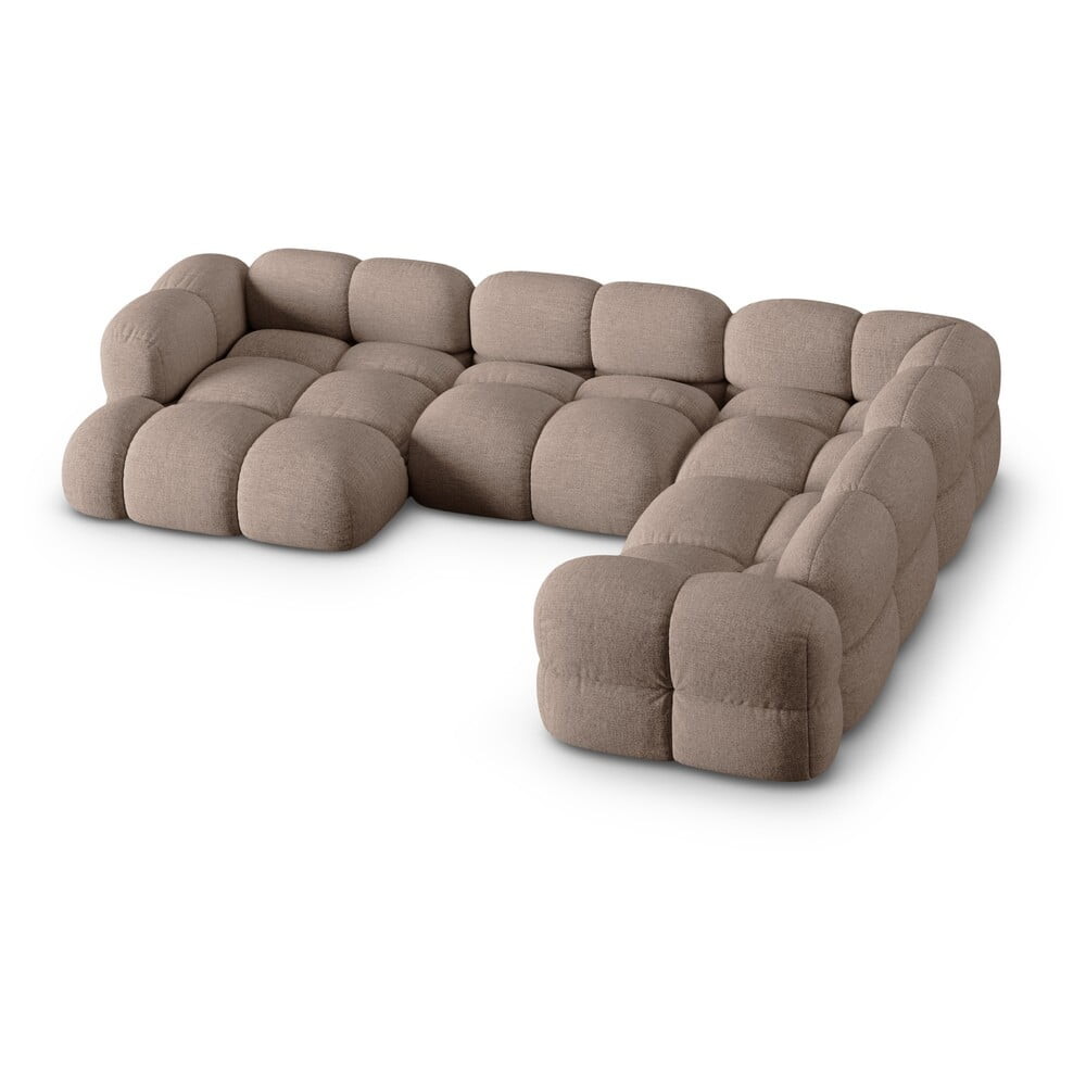 Hnědá rohová pohovka (pravý roh/do 