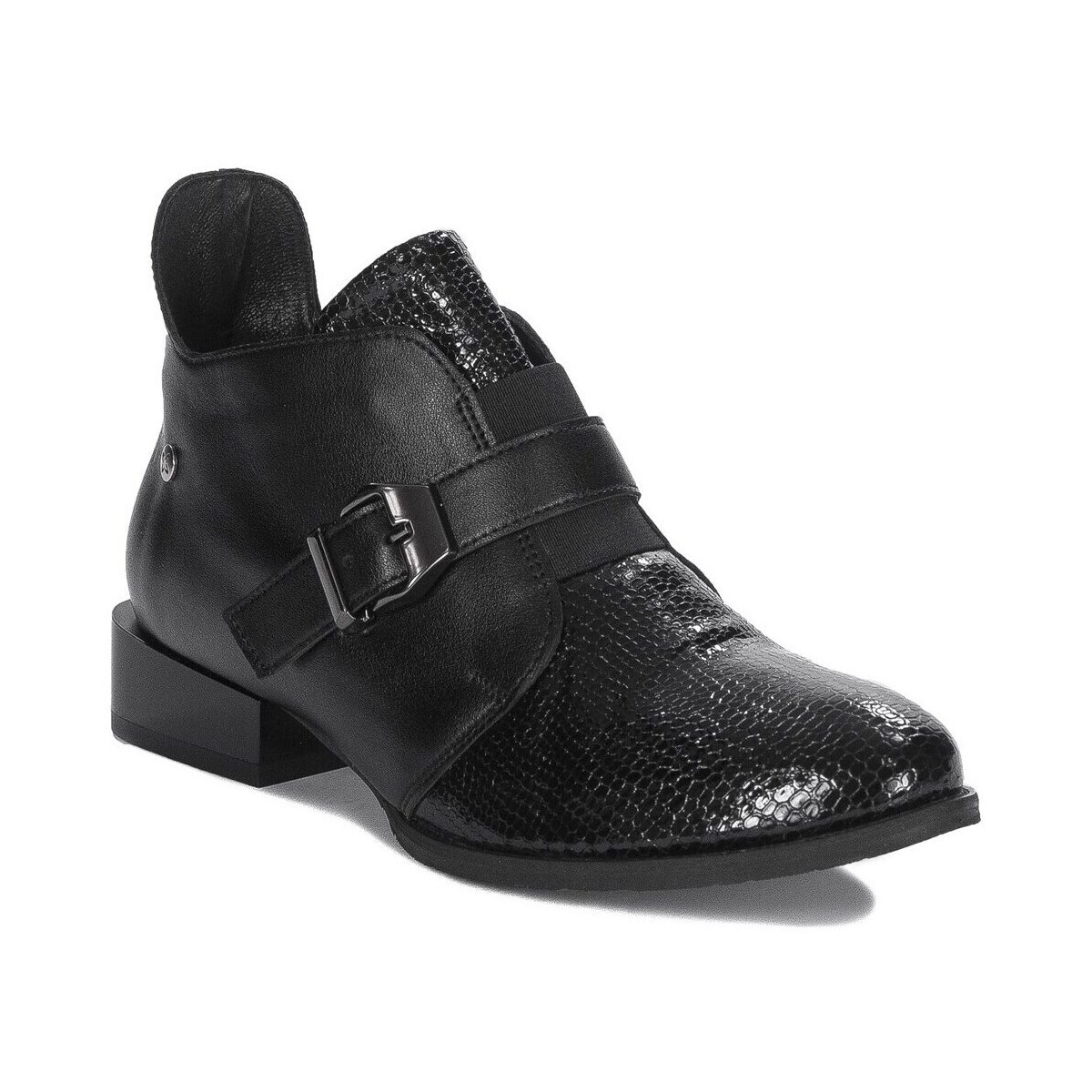 Maciejka  Botki Damskie Ocieplane  Černá