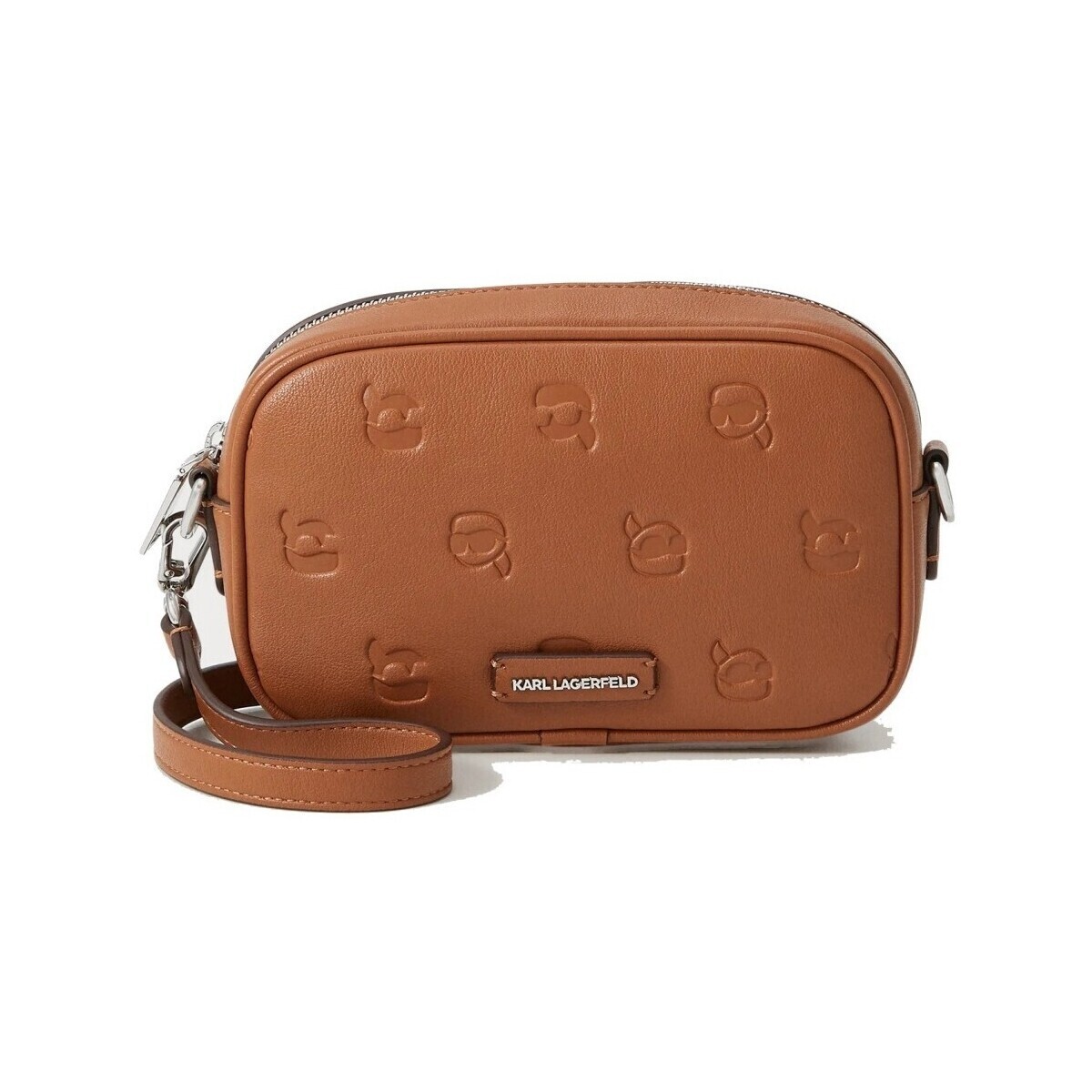 Karl Lagerfeld  IKON MONOGRAM SLIM CAMERAB  Hnědá