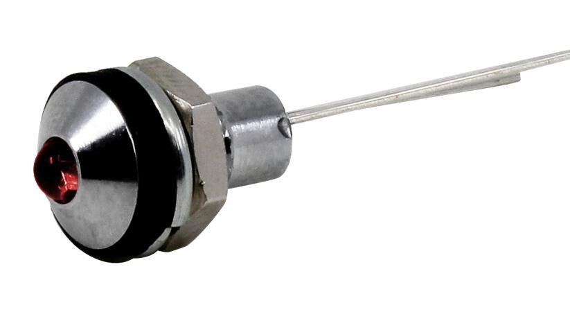 Vcc / Visual Communications Company Cd-0-2702-9923-I Led Panel Indicator, 6Mm, Red, 28Vdc