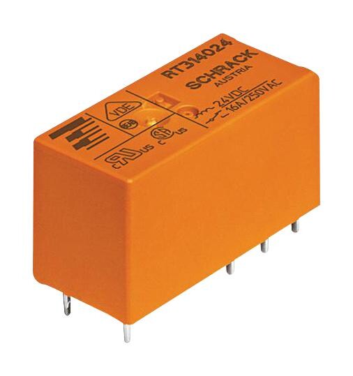 Schrack - Te Connectivity Rtd14005 Power Relay, Spdt, 5Vdc, 16A, Tht