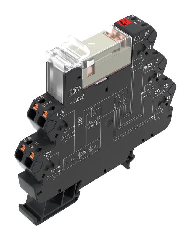 Weidmuller 2618490000 Relay, Dpdt, 120Vac, 8A, Din Rail