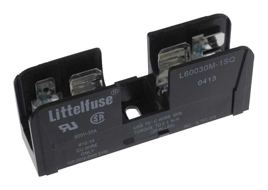 Littelfuse L60030M1Sq Cartridge Fuse Holder, 1P, 30A, Qc/screw